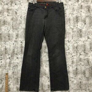 Sasson Ooh La La Womens Bootcut Boogie Jeans Mid Black Jeans Size 10